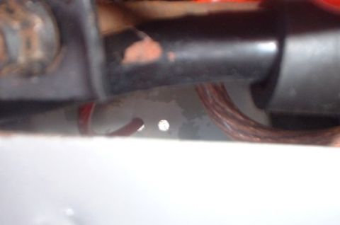 1993 Ford Taurus - hole infront of battery tray