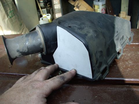 1990 Lincoln Town Car - Good old cardboard template mocked up with scissors.