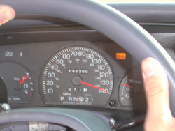 2001 Mercury Grand Marquis - The dashboard gauges show an odometer reading of 41,290 miles.