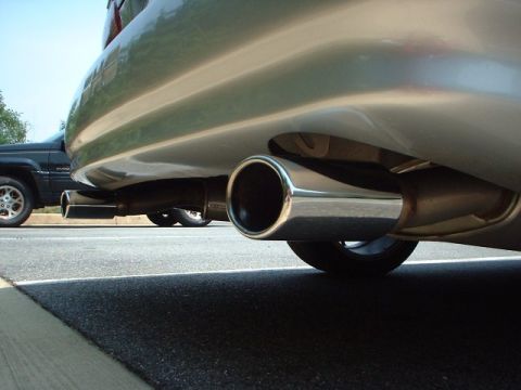 1993 Ford Taurus - Dual chrome oval exhaust tips on dynomax catback exhaust system.