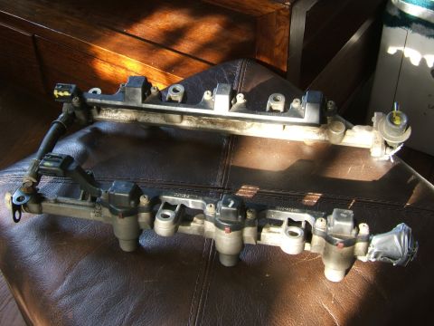 1996 Ford Probe - This image shows a disassembled fuel rail with injectors, not a complete vehicle.