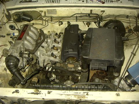 1988 Mazda B2200 - This is what things are gonna look like once i make all the piping