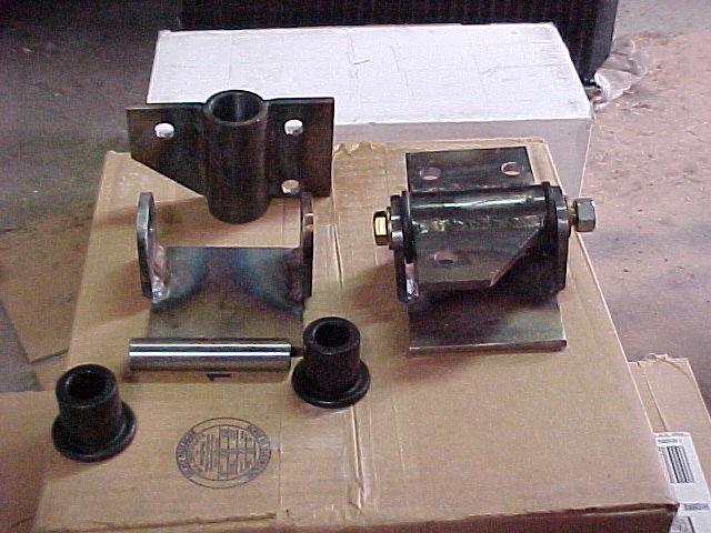 Another view of the parts for my 429 to 351 mounts.  Note I started with both ears at the same angle.