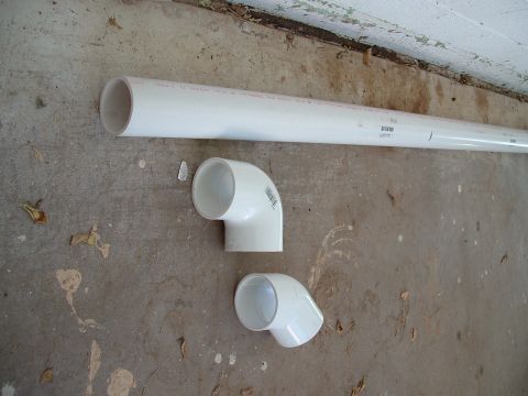 1995 Ford Aspire - Parts for the Intake, 10ft of 2" pipe, a 2" 90 degree elbow, and a 2" 45 degree elbow.