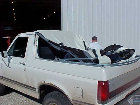 1987 Ford Bronco - Another pic of drilling the holes for the snaps.