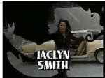 1978 Ford Mustang II - Jaclyn Smith is pictured next to a car, with her name displayed on the screen.