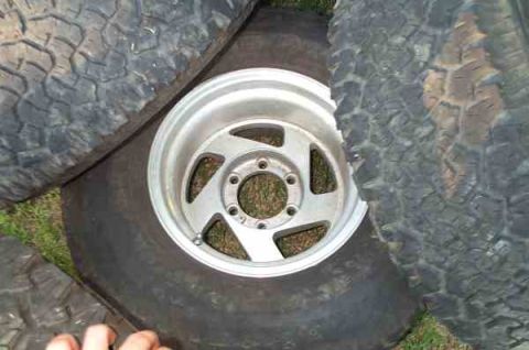 1988 Ford Bronco - Spare tire and rim..