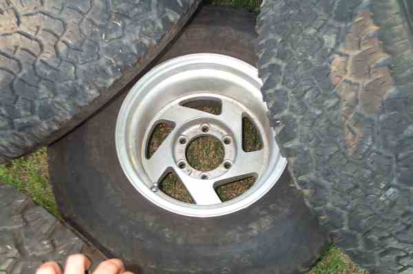 Spare tire and rim..