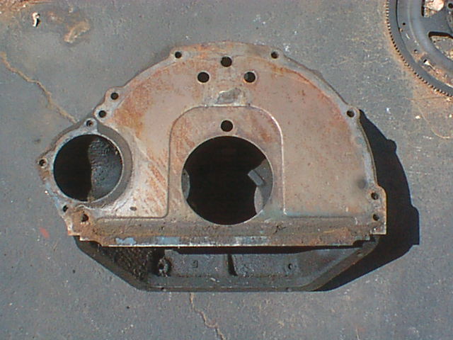 Stock 390/428 bellhousing and block plate