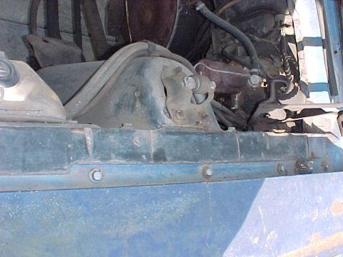 1968 Mercury Cougar - Beautiful engine compartment and shock towers only needed to be stripped and repainted. There was one small (1/4" long) crack in the driver…