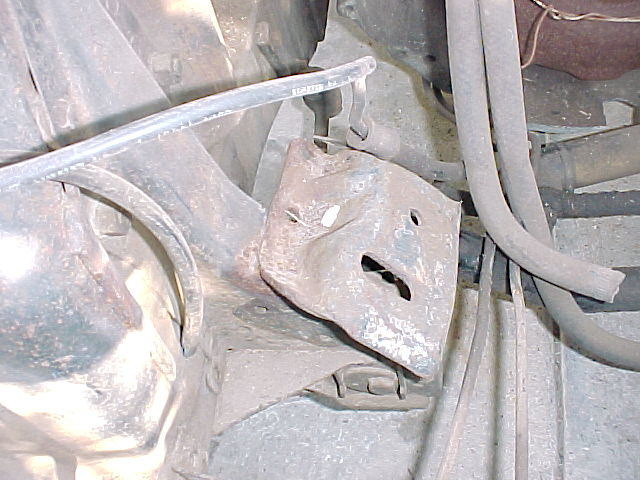 The car had a 390 FE engine when the previous owner purchased the car. It had been crudely installed using Galaxie type motor mounts. Fortunately the original VIN stamped C6 transmission was still in the car.