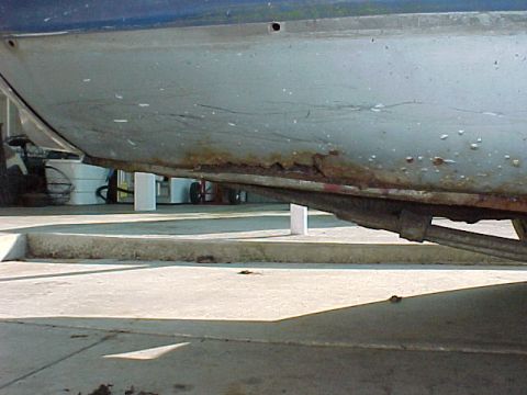 1968 Mercury Cougar - Rust holes in the lower rear quarter. John Hudson replaced this section with a piece cut from a perfect original quarter panel including th…