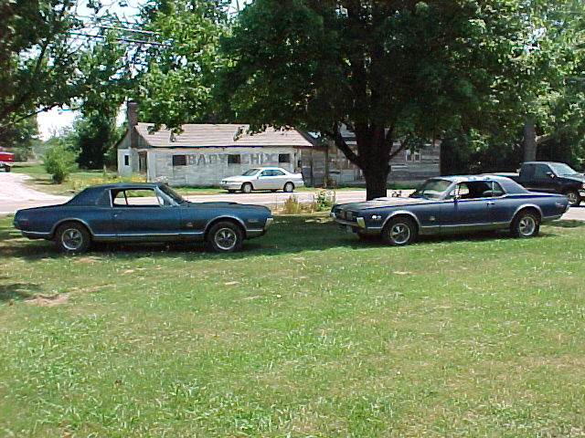 At my new house. The car on the left is a low mileage original that had been in a barn for almost 25 years. I had it at my house for a few weeks and got it running after all that time. It was cool having two identical GT-E's for that short period.