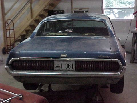 1968 Mercury Cougar - The back end was very straight even before body and paint.