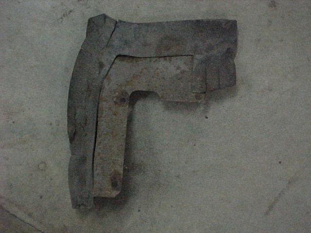 The fender shield rubber was removed and used as a pattern. The shields were bead blasted and painted in natural steel finish paint since they aere bare metal originally.