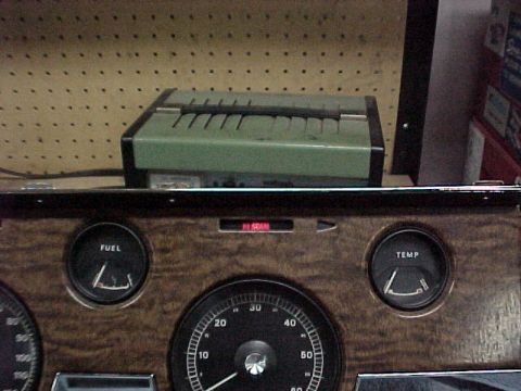 1968 Mercury Cougar - Testing all the bulbs before installation of the dash. You can see the NOS temp guage. Not seen is the NOS Amp guage to the left.