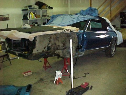 1968 Mercury Cougar - Inner fender before I started cleaning and stripping