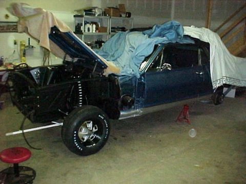 1968 Mercury Cougar - A week later after i wire wheeled the area to bare metal, painted it and installed the restored front suspension parts.