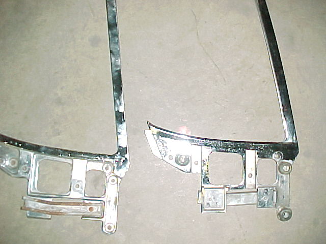 Rear window frames being sent for chrome plating