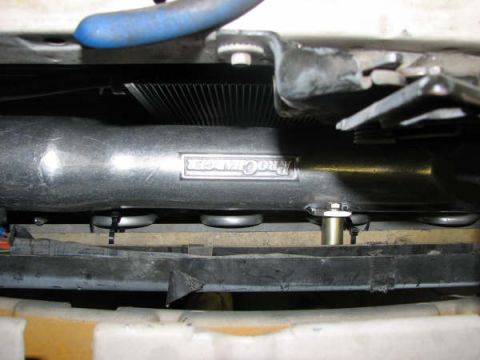 2001 Mercury Grand Marquis - Close-up view of an engine component, possibly an intake tube, with visible branding.