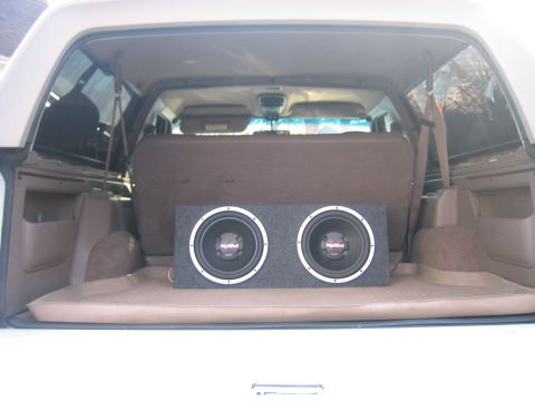 1996 Ford Bronco - 2, 12'' Sony Xplod subs in a non-ported box