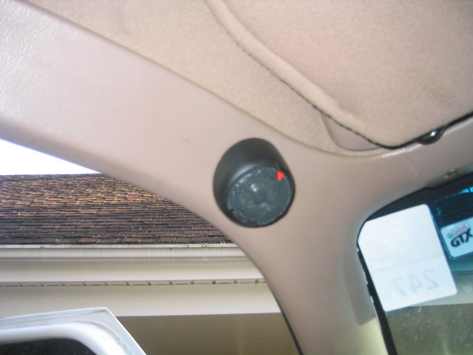 A-pillar mounted tweeters