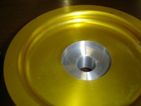 1996 Ford Bronco - This is the back of the pulley. You can see they also bored out the back of the pulley so that it wouldn't rube on the snout of the pump.