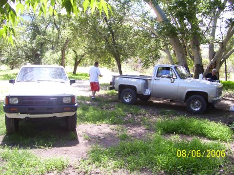 1981 Chevrolet C/K Pickup - my stepside and dads 84 yota
