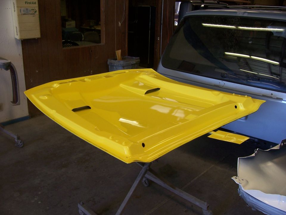 Hood underside painted
