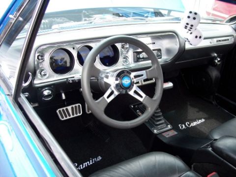 1972 Ford Ranchero - Interior view of a car, likely an El Camino, showing the dashboard and steering wheel.