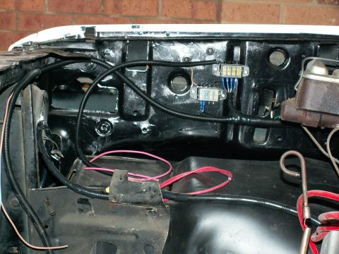 1983 Ford Bronco - all engine bay wiring now in convoluted tubing for wear, heat and weather/fluids resistance, and of course good looks!