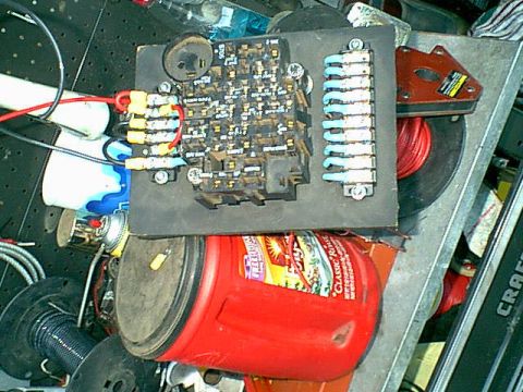 1983 Ford Bronco - Here is the next step in the swap.i made two power connections at the top. one is battery power (always hot) and the black is acc hot.. i t…