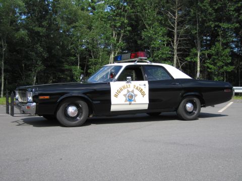 1991 Ford LTD Crown Victoria - black-and-white California Highway Patrol cruiser shown in side profile, door star emblem and roof lightbar visible.