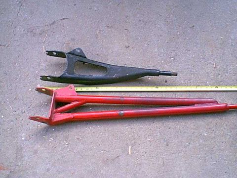 1983 Ford Bronco - here are the stock and the extended arms. these are 15" longer than stock.