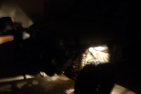 2004 Jeep Wrangler - rock light in the dark