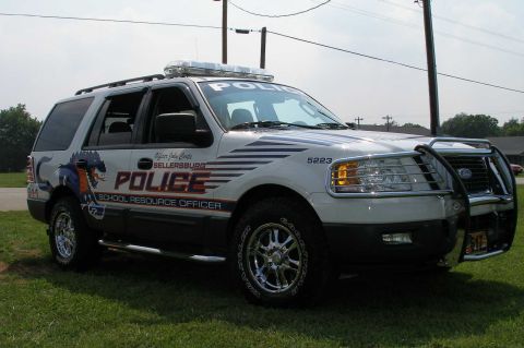 1998 Ford Crown Victoria - Sellersburg Police SUV, likely a Ford Expedition, used by a School Resource Officer.
