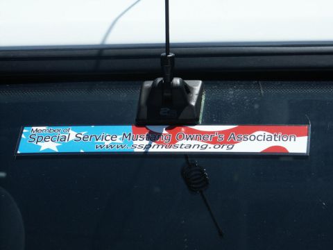 2001 Mercury Grand Marquis - Windshield sticker for Special Service Mustang Owner's Association.
