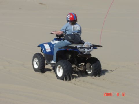 1993 Ford Bronco - ATV rider on sand dunes, photo taken August 12, 2006.