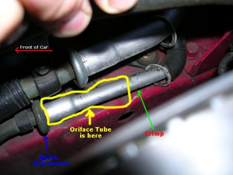 1996 Ford Probe - 96 Probe A/C Oriface Tube Location