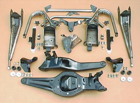 1984 Ford Bronco - A collection of automotive suspension components is displayed, suggesting a repair or upgrade kit.