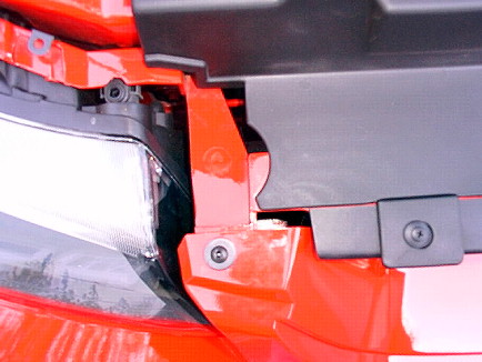 2000 Ford Mustang - location where I removed the two push-in fasteners and replaced them with screws to remove slop and firm things up some more....