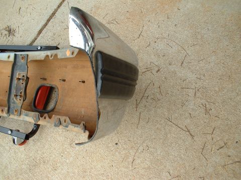 1995 Ford F-150 - Here's where I cut the bumper to make room for the tires. I never liked the jagged edge hanging out there waiting to cut up my tires if the…