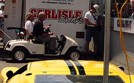 2000 Ford Mustang - Ned Jarrett, honored guest, sitting on the golf cart....