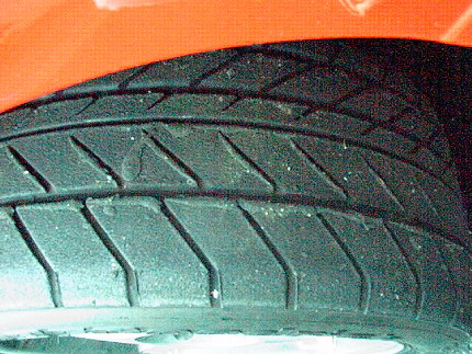 2000 Ford Mustang - what tires look like after 300 track miles :-)