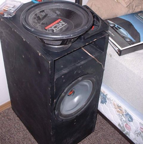 2006 Ford E350 - Kenwood sub in my bedroom.