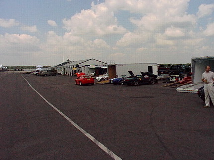 2000 Ford Mustang - Pocono North Course 07-20-01 in the pits with the Club Cranky crew