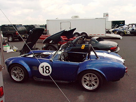 2000 Ford Mustang - Pocono North Course 07-20-01 in the pits with the Club Cranky crew