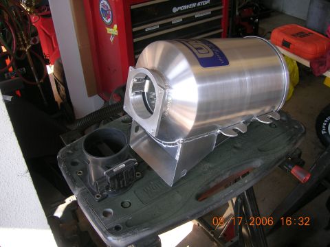 1996 Ford Bronco - UMP air box custom made for 80mm mass air flow meter.