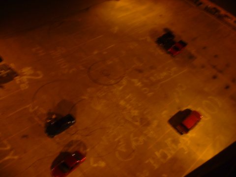2006 Ford E350 - View of back parking lot from tower.
