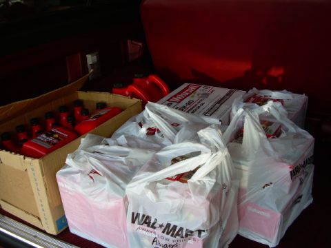 1984 Ford Bronco - Remaining stock of motorcraft oil and filters from the Walmart